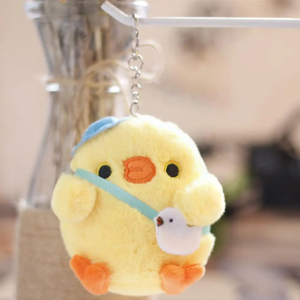

1Pcs Cute Soft Little Yellow Chicken Pendant Plush Toy For Christmas Gifts Mini Stuffed Animal Bag Pendant Keychain Doll 10 S1N9