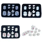 15 шт. 112 миниатюрные кухонные фарфоровые кофейные чайные чашки с цветочным рисунком керамические аксессуары для посуды