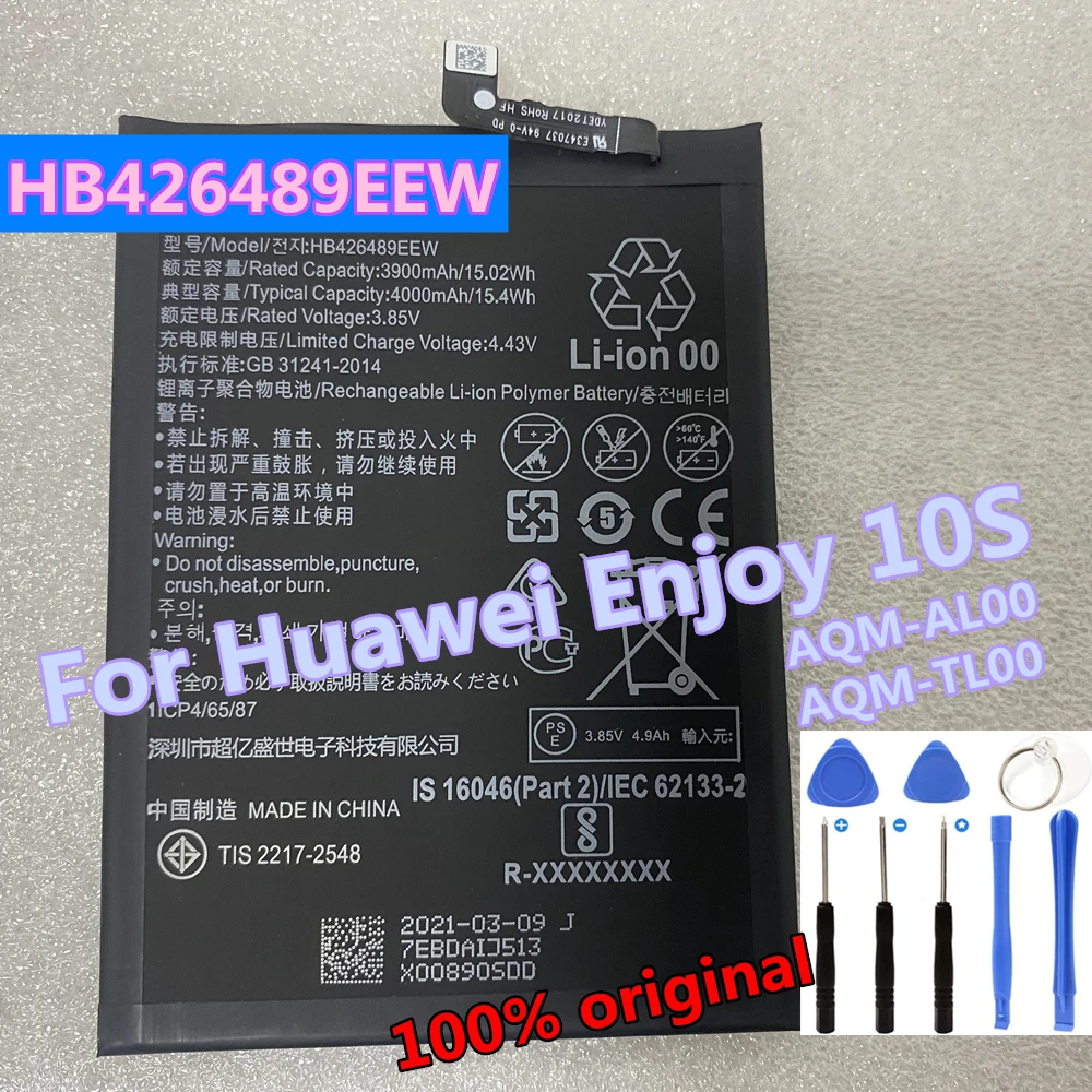 

Original HB426489EEW 4000mAh Battery For Huawei Enjoy 10S AQM-AL00 AQM-TL00 Smartphone Batteries