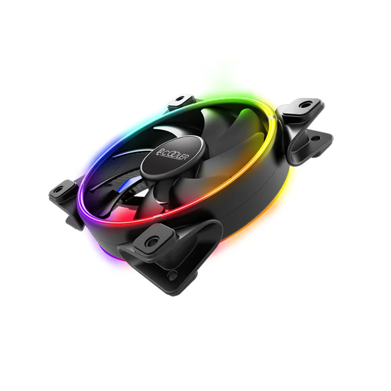 Pccooler 120mm Double HALO 3PIN RGB 4PIN PWM Quiet Fan For Computer Case Cooling CPU cooler Water cooling Replace | Компьютеры и офис