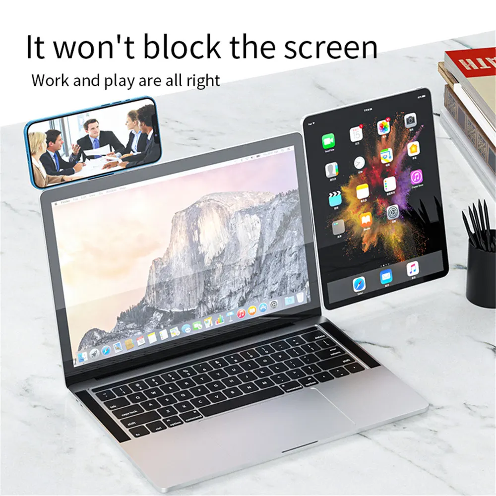 

Laptop Expansion Bracket Notebook Magnetic Folding For Computer Phone Stand Holder Multi Screen Adjust Side Mount Connect Tablet