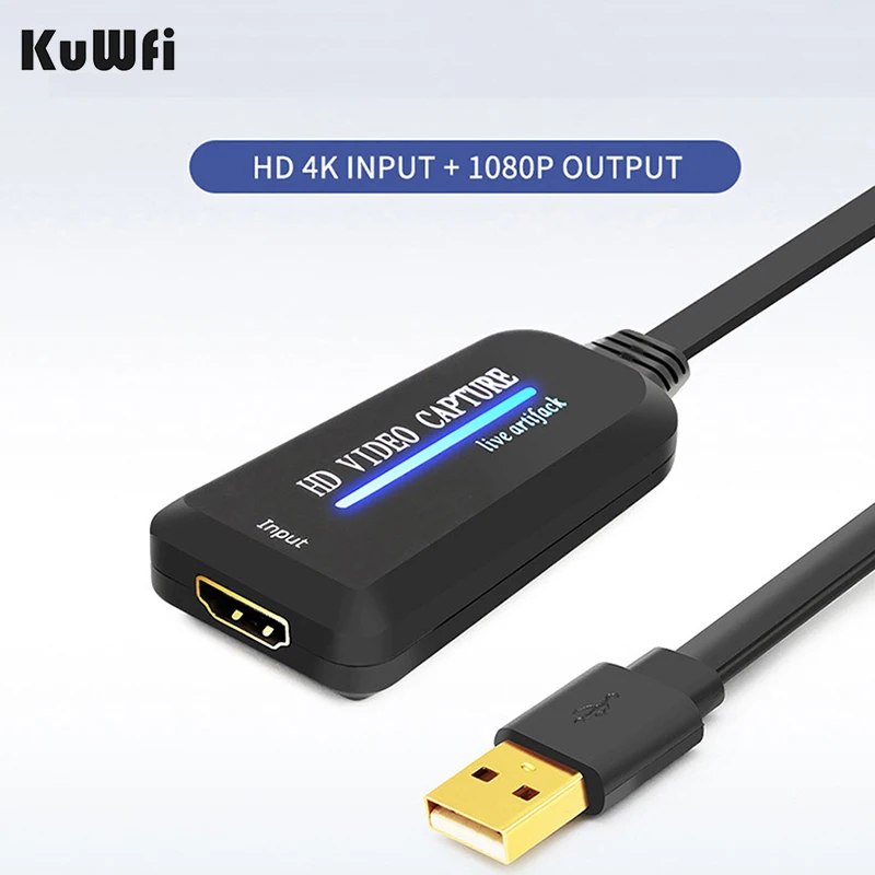 

Карта захвата изображения KuWFi, HDMI, USB, 1080 дюйма, Full HD, 4K