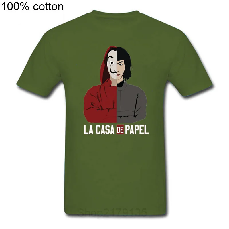 Забавная маска дизайн ла Каса де Papel Camiseta футболка деньги Heist футболки ТВ серии s