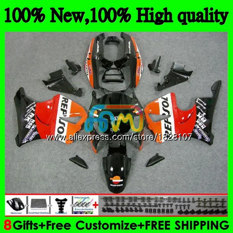 

Repsol черный корпус для HONDA CBR 919RR 900RR 900 919 RR CBR900 CBR919 RR 98 99 134BS.18 900CC CBR900RR CBR919RR 1998 1999 обтекатель