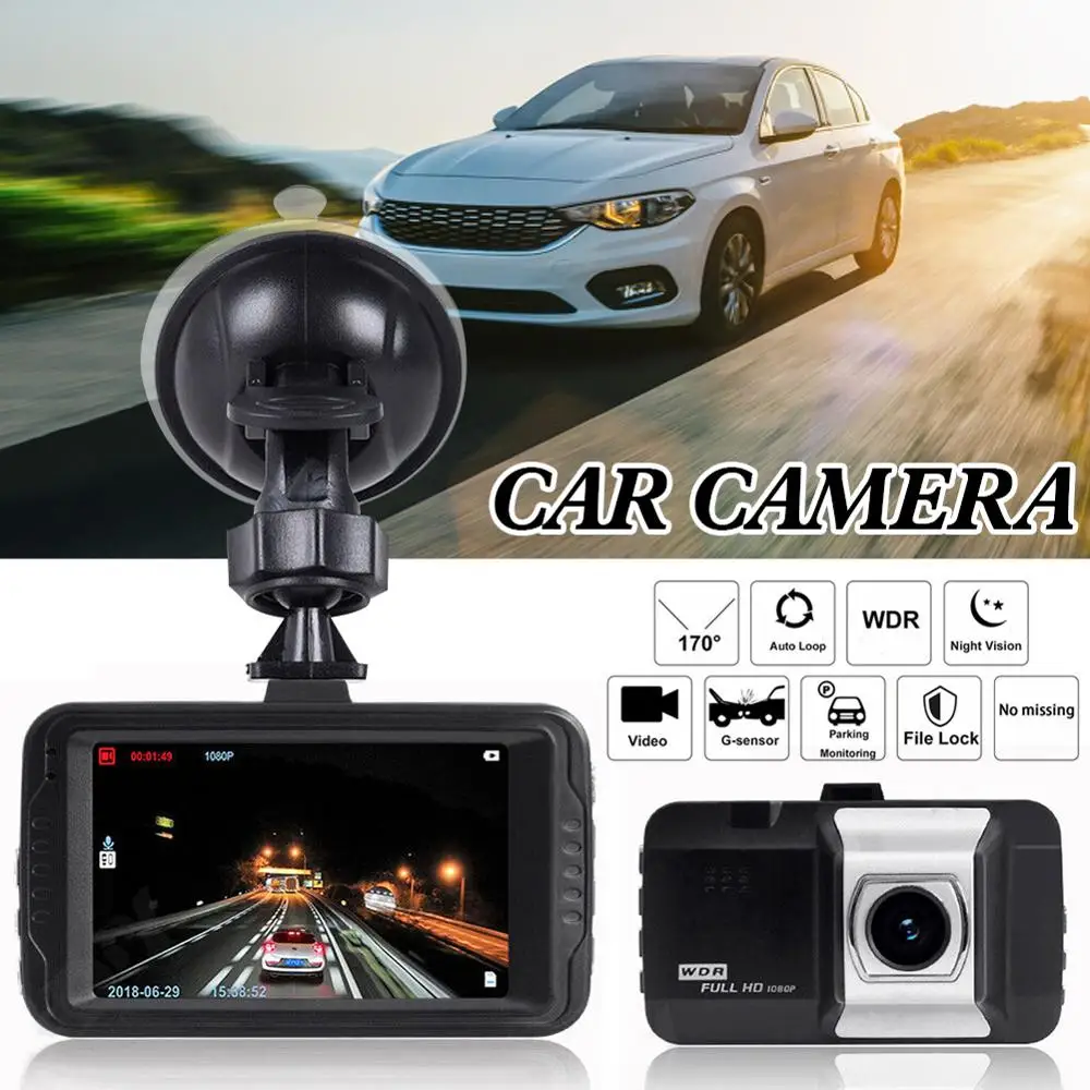 

32G 3.0" Screen Driving Recorder Car Dash Camera HD Recording Night Vision Wide Angle Dashcam Video Registrar
