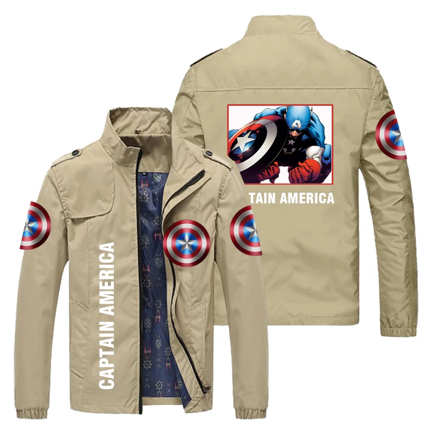 

Men's Fashion Print Loose Sports Basic High-Quality Zipper Jacket Street Outdoor Hiking Lightweight Trendy Bomber Jacket