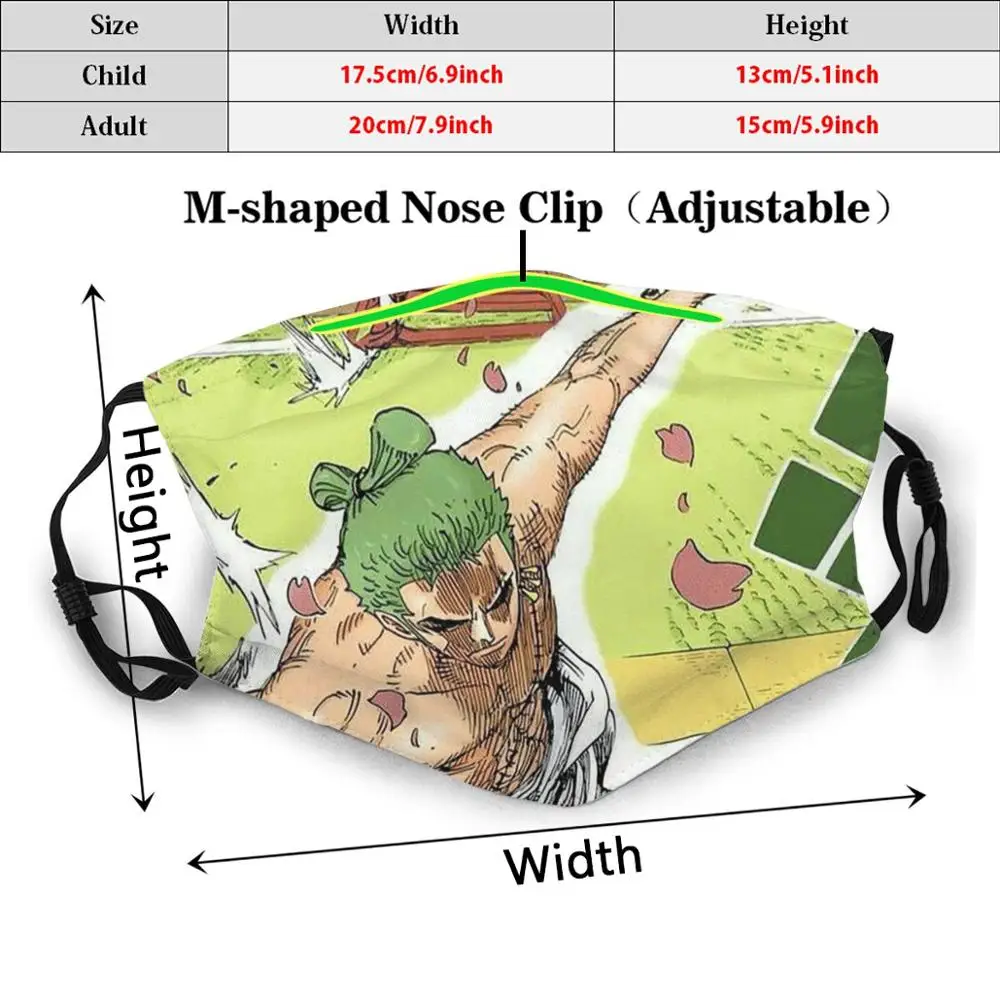 Пылезащитная маска Zoro вано куни для взрослых и детей самодельная с фильтром меч