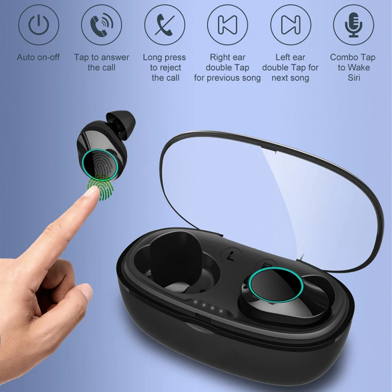 Наушники G05 Bluetooth 5 0 гарнитура IP6X водонепроницаемая зарядная коробка