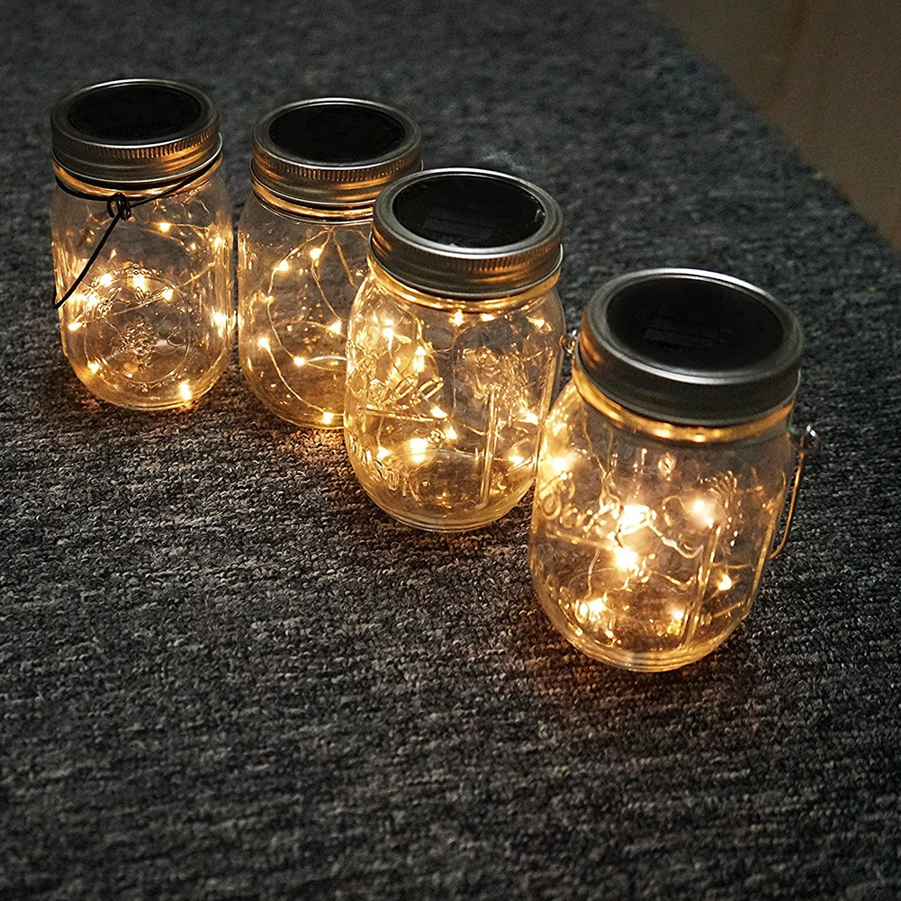 

20 LED Fairy Light Mason Jar Lights Garden Decor Valentine's Day Gift Romantic