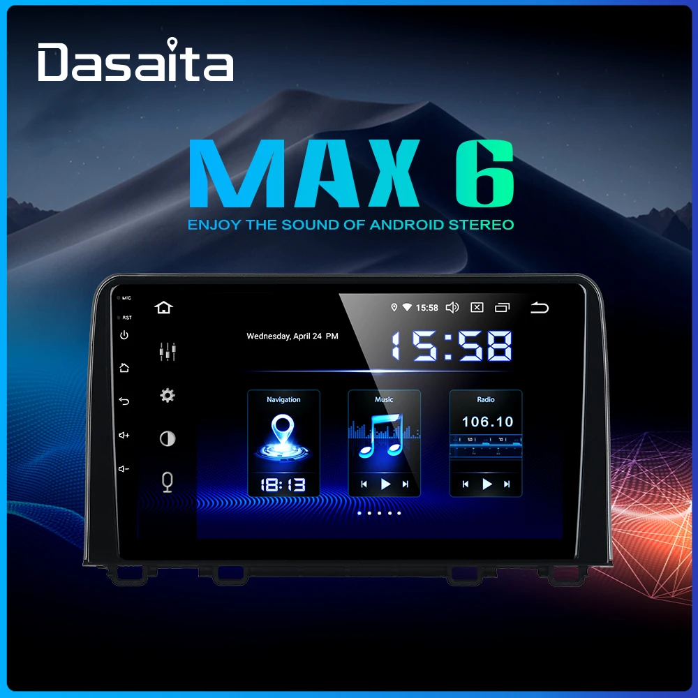 Dasaita " ips экран 1 Din Android 9,0 автомобильный радиоприемник для Honda CRV gps Bluetooth Мультимедиа Навигация 64 Гб rom TDA7850