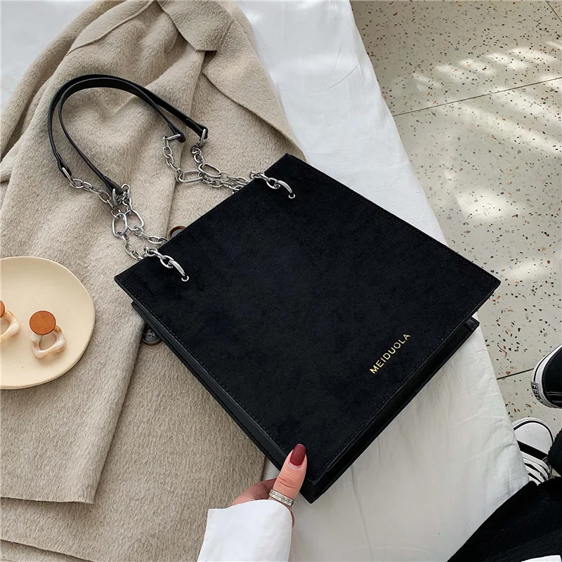

Vintage Fashion Female Large Tote Bag 2019 New Quality Matte Leather Women's Designer Handbag Large capacity chain Shoulder Bags