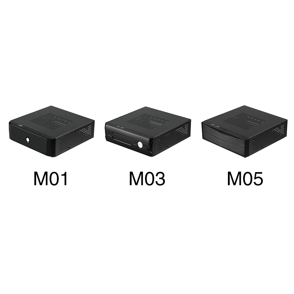 HTPC домашний 2,0 USB Электропитание чехол для компьютера металлический офисный хост Практичный Настольный мини ITX горизонтальный с отверстием радиатора шасси