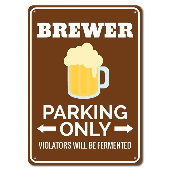 

Стояночный знак для пивоварни, металлический жестяной знак, подарок для пивоварни, знак для пивоварни, декор для пивоварни, знак для пивовар...