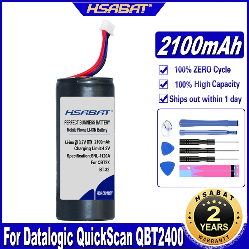 HSABAT 128003203 BT-32 RBP-2X00 2100 мА/ч Батарея для сканер штрих-кода Datalogic QuickScan QBT2400 QBT2430 ручной