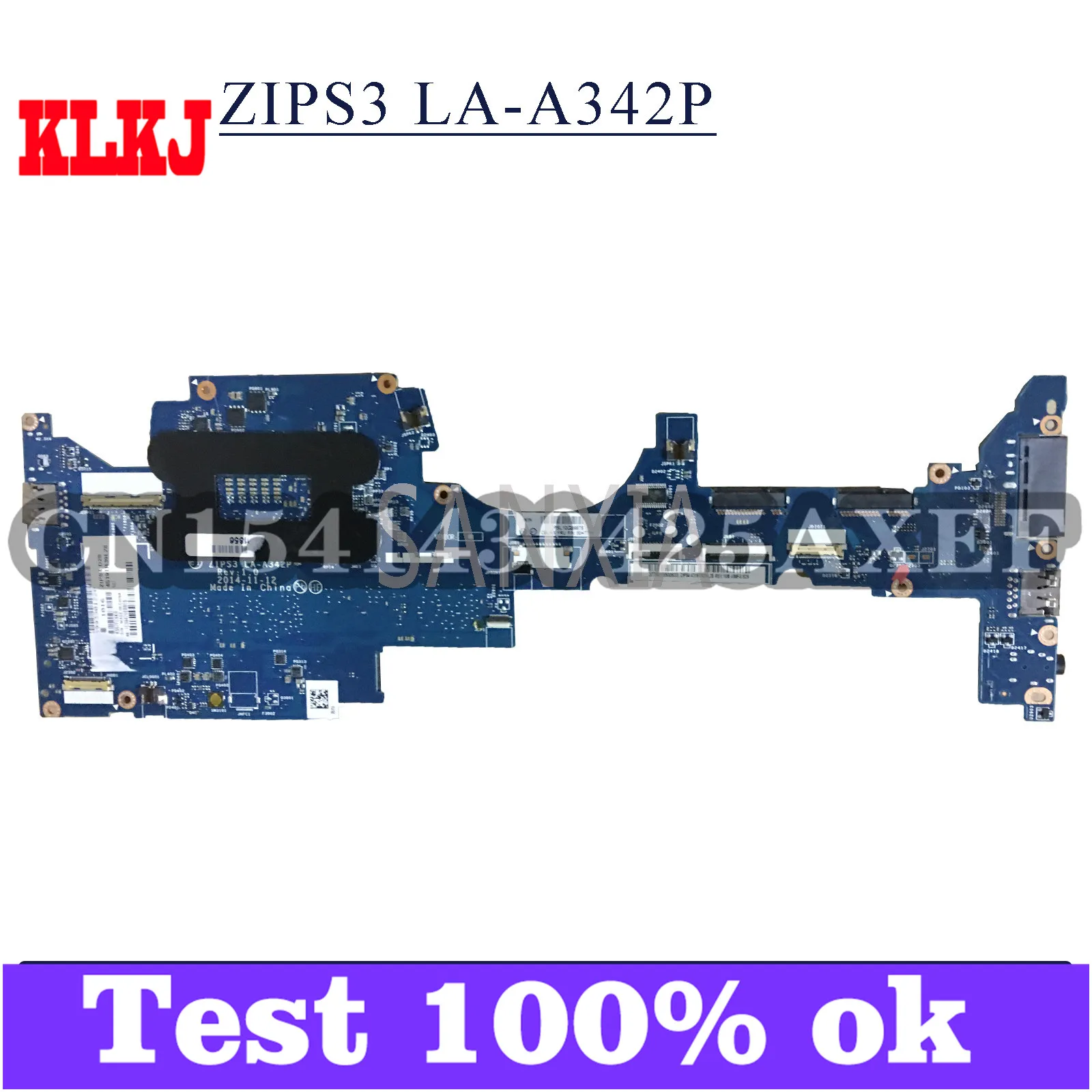 

KLKJ ZIPS3 LA-A342P Laptop Motherboard For Lenovo ThinkPad S1 YOGA 12 Original Mainboard 8G-RAM I7-5500U