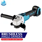Беспроводная угловая шлифовальная машина, бесщеточный, 125 мм, 3 скорости, переменная скорость, для аккумулятора Makita, 18 в, электроинструменты, режущий аппарат, полировщик 800 Вт