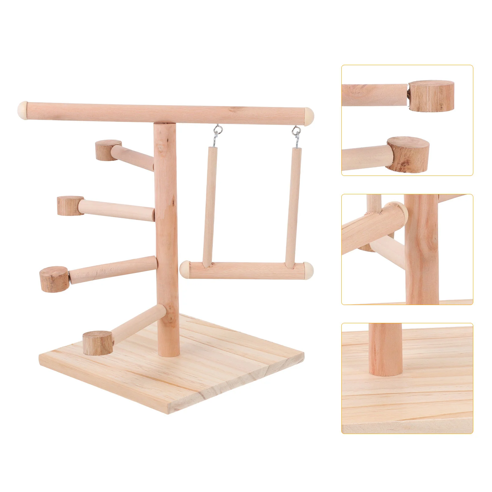 

1Pc Bird Swing Stands Wood Birds Standing Swing Rods Parrot Standing Stick