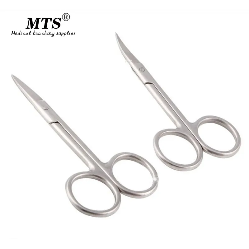 MTS 2 шт. прямые + Изогнутые медицинские ножницы из нержавеющей стали для удаления