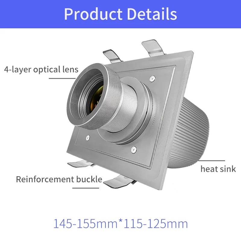 Многоцветный опциональный сценический 50 Вт Встроенный потолочный проектор с