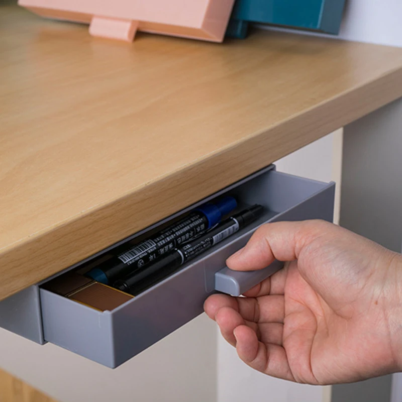 Fowecelt самоклеящийся ящик-органайзер коробка лоток для карандашей под столом