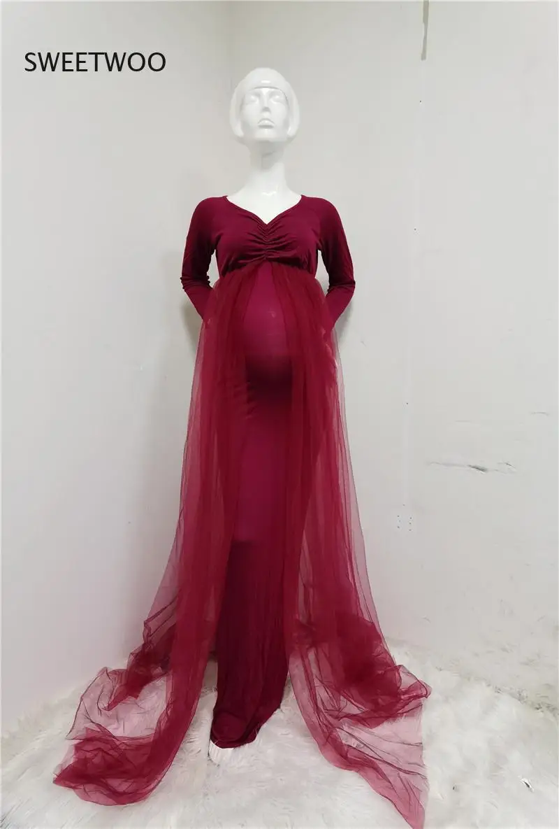 Длинный реквизит для фотосъемки беременных платье платья Кружевное макси |