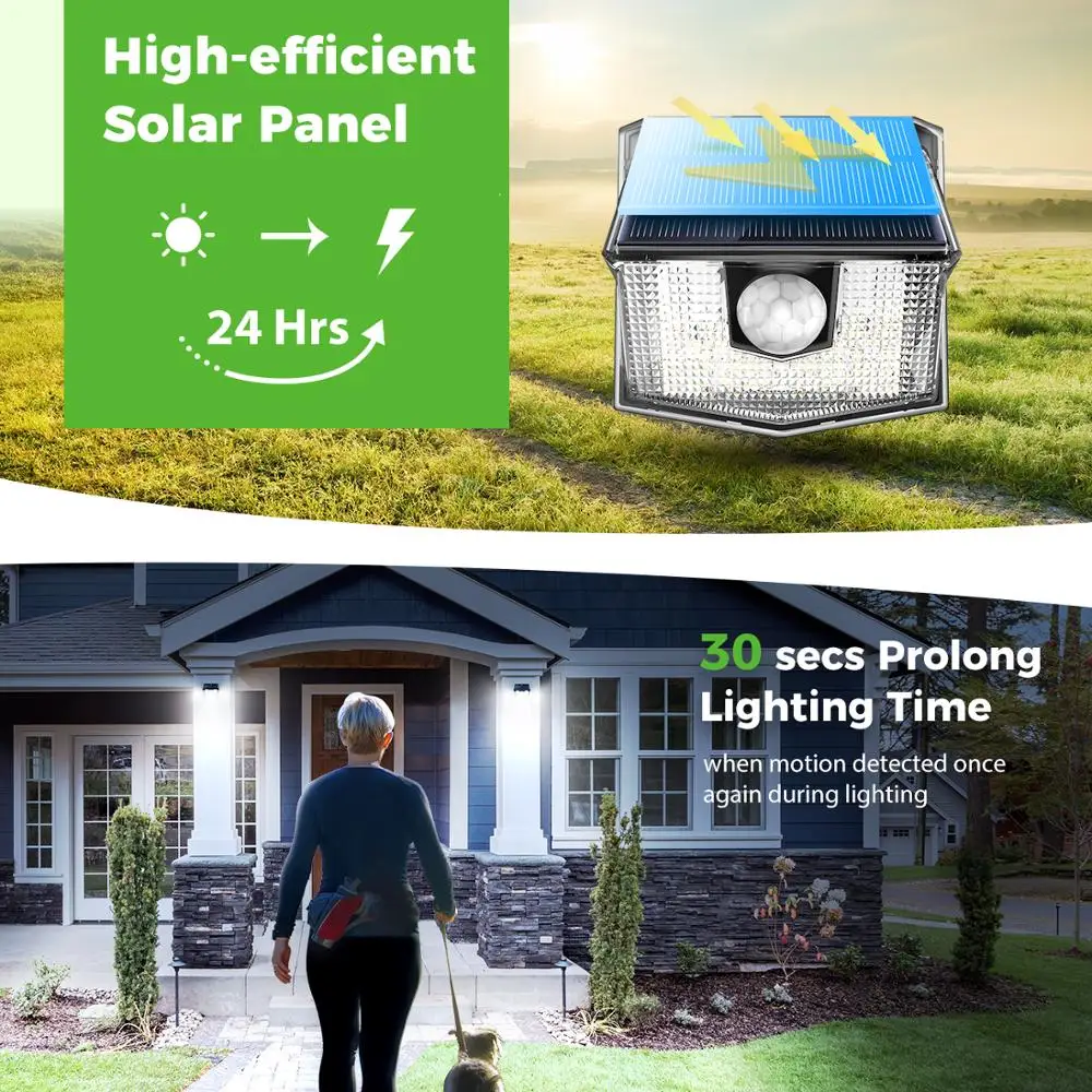 LITOM 140 LED Солнечный свет Модернизированный IPX7 водонепроницаемый беспроводной PIR