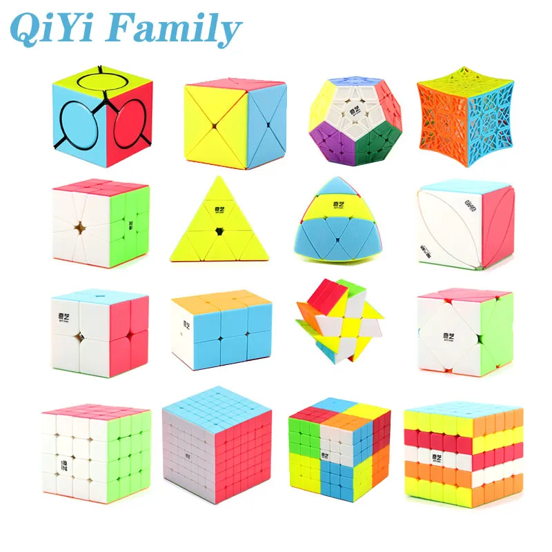QiYi Семейный 3x3x3 4x4x4 5x5x5 6x6x6 7x7x7 ДНК пирамида фанюань магический куб скоростной