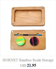 Набор для хранения HORNET Bamboo канифоль-3 баночки для воска масла+ 1 ложка из нержавеющей стали+ 1 силиконовый коврик для выпечки+ 1 бамбуковый Магнитный поддон