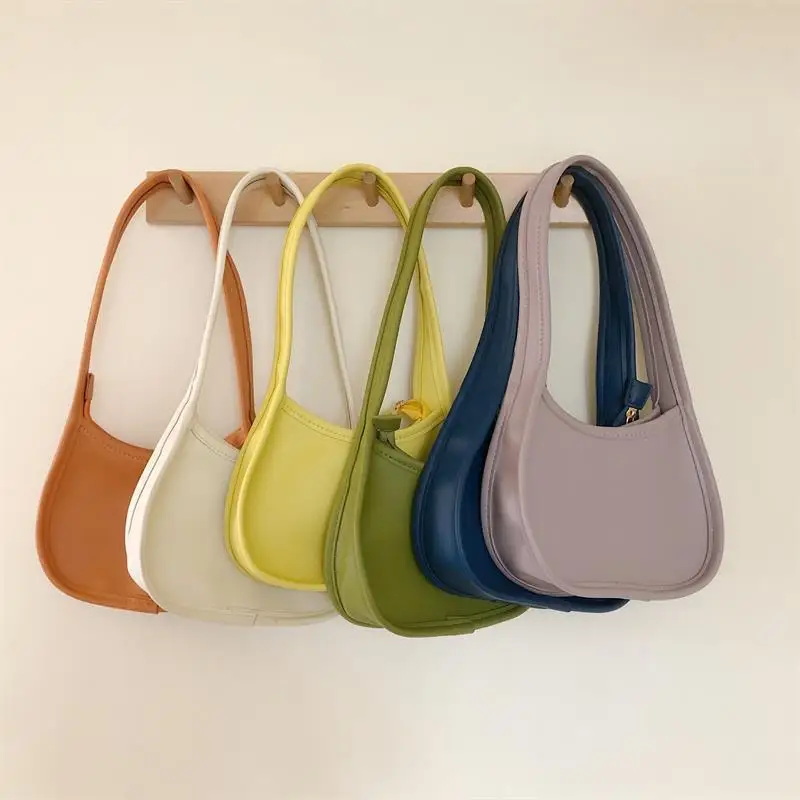 

Soft PU Leather Ladies Small Underarm Bags Simple Candy Color Women Single Shoulder Bag Elegant Design Female Purse Handbags