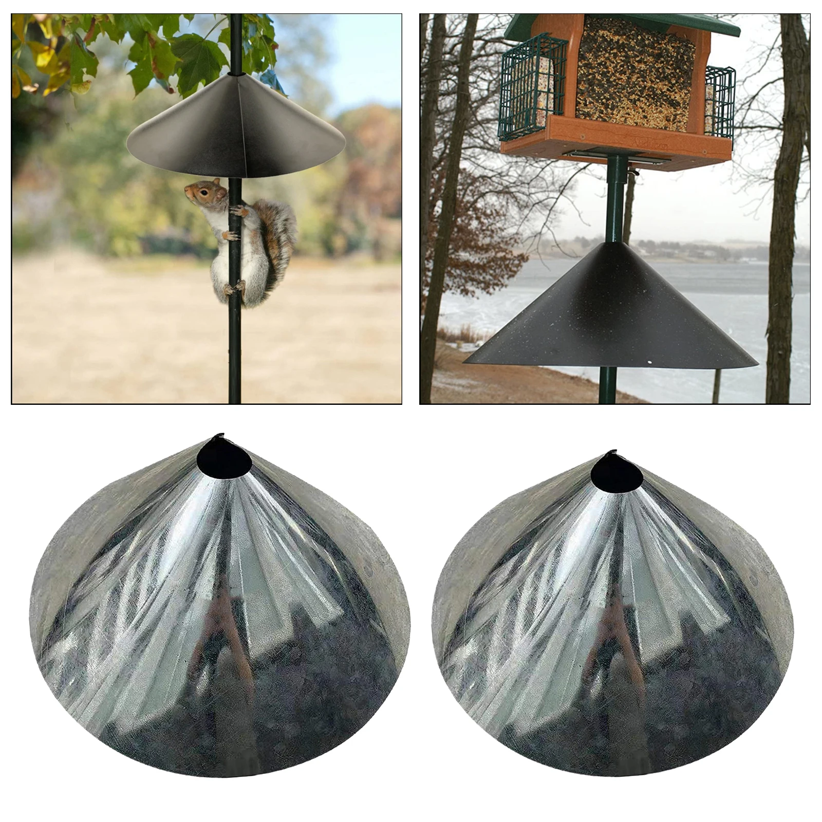 

Wrap Around Raccoons Squirrel Guard Baffle for Bird Feeders Hangable
