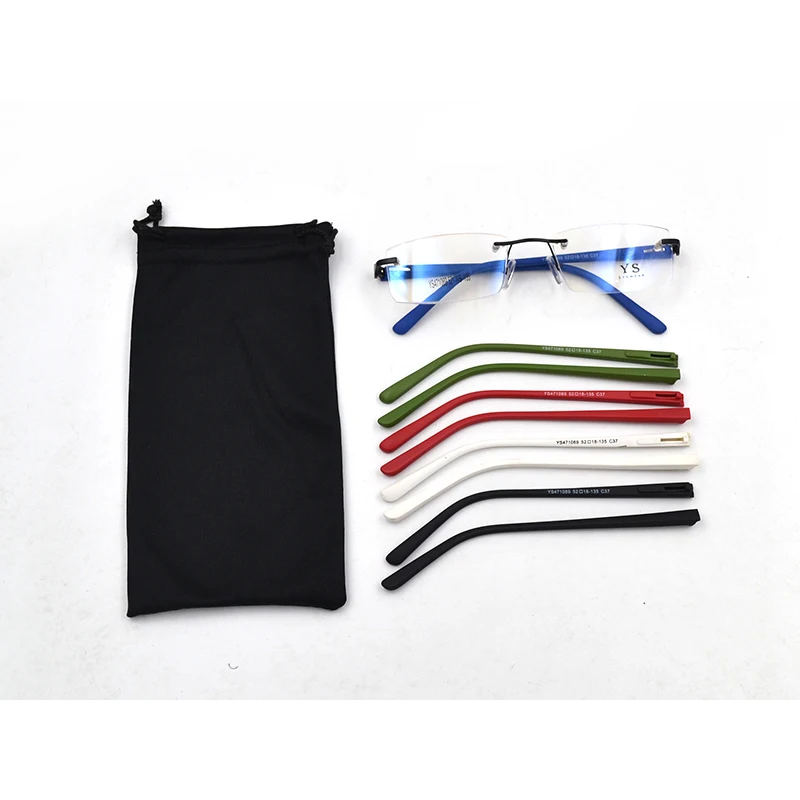 Прямоугольные Стеклянные очки без оправы для мужчин и женщин прозрачные