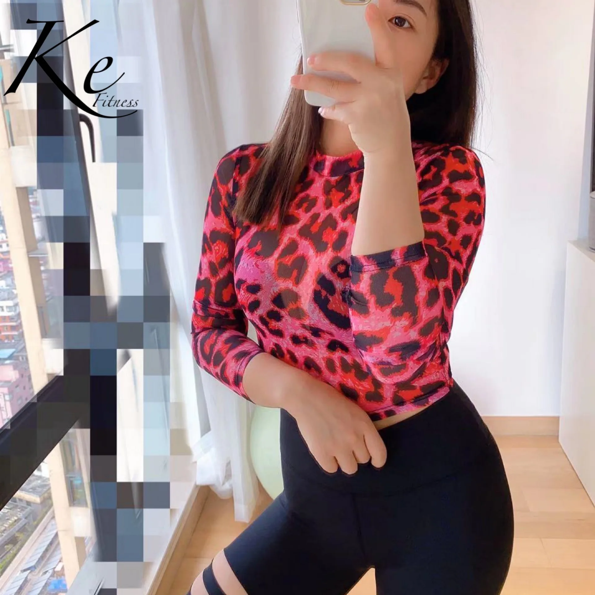 KE розового цвета с леопардовым узором в европейском и американском стиле