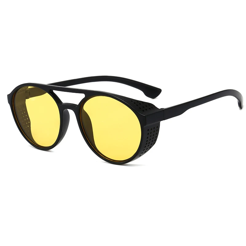 Круглые Солнцезащитные очки в стиле ретро стимпанк для мужчин и женщин модные