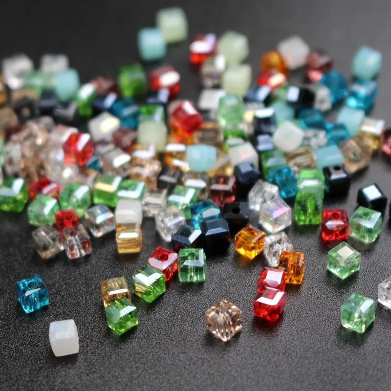 100 шт. бусины квадратной формы 4 мм 6 | Украшения и аксессуары