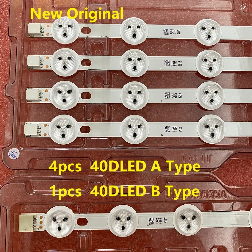Светодиодная подсветка для 40DLED_A B-TYPE VES400UNDS-2D-N02 N03 N04 Toshiba 40S3653DB 40S3633DG 40L1553DB, LED40272SMFH, 5 шт./компл.