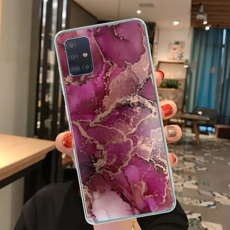 

Blue Marble Case for Samsung Galaxy A51 A71 A42 5G UW A72 A21s M51 A21 A91 Quantum A31 Silicone Phone Cover