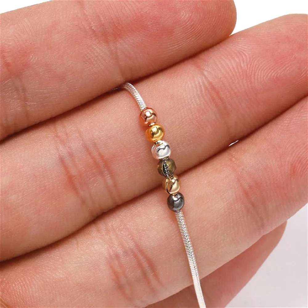 

100pcs/lot Copper Round Covers Crimp End Beads Dia 3 4 5 mm Stopper Spacer Beads For DIY Jewelry Making Findings Supplies