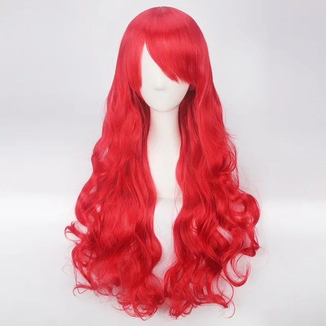 wig Хвост русалки для девочек, купальник для косплея, детский сверкающий костюм русалки, купальник с моновинкой - Цвет: wig