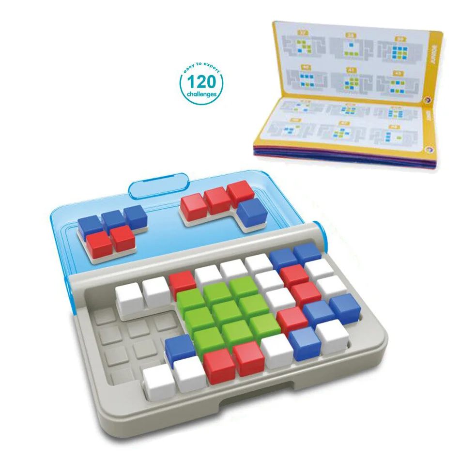 

120 Challenges IQ Focus 3D Puzzle Logical thinking Building Travel Game with Portable Case featuring Educational Toys for Kids