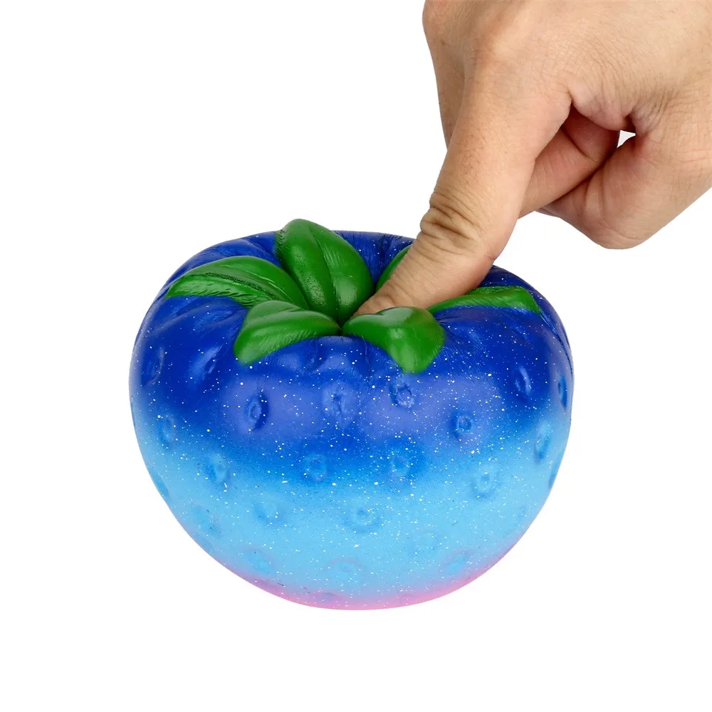 

New Galaxy Strawberry Scented Squishy Charm Slow Rising Cute Jumbo Strap Soft Squeeze Scented Stress Reliever Toys Gift#fs