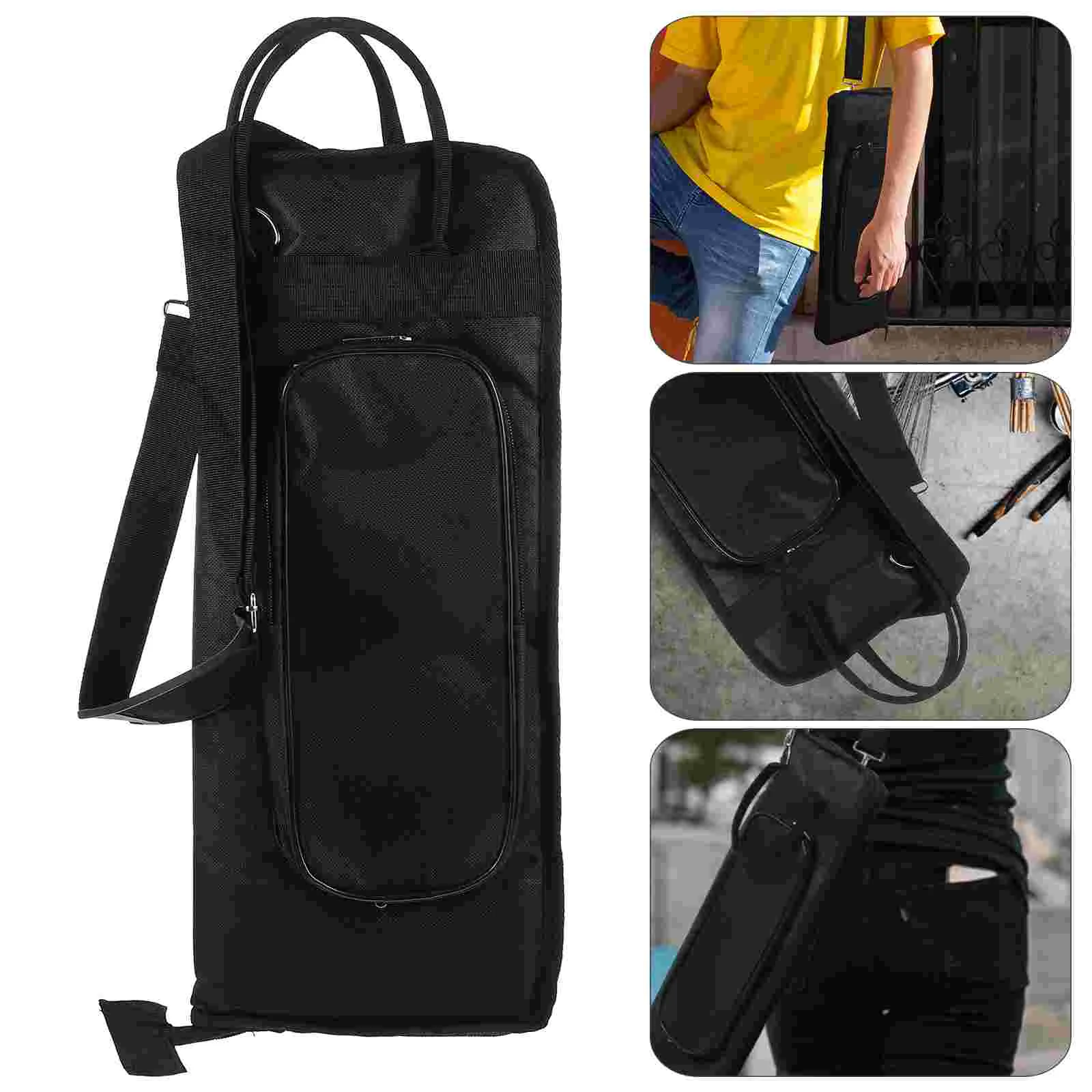 

1Pc Drumstick Storage Pouch Durable Oxford Fabric and Sponge Bag (Black)