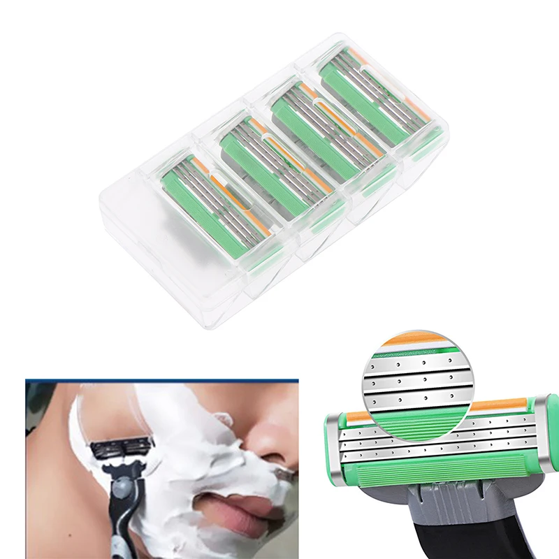 Кассеты для бритвы мужчин безопасные бритвенные лезвия ухода за лицом ручная