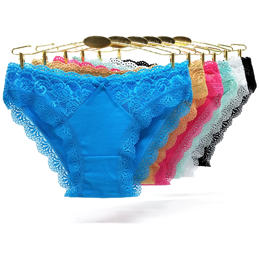 

Lace Panties Women Fashion Cozy Lingerie Woman Sexy Underwear Women's Briefs M L XL Transparent Floral Bow Soft Girlfriend Gifts