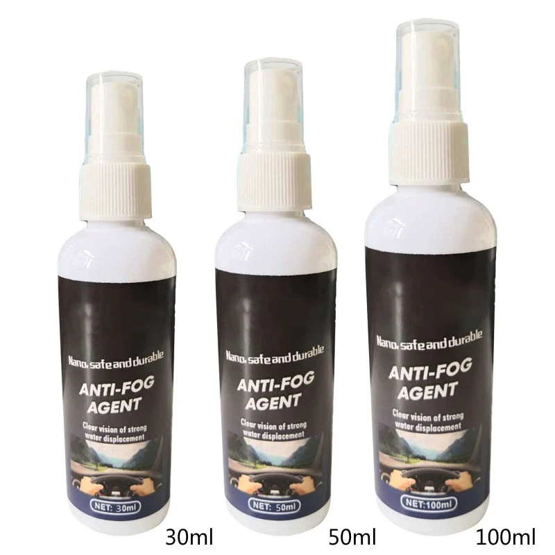 

30ml Automotive Glasses Cleaner Defogging Anti-fog Agent Car Windshield Rearview Mirror Nano Hydrophobic Coating Spray