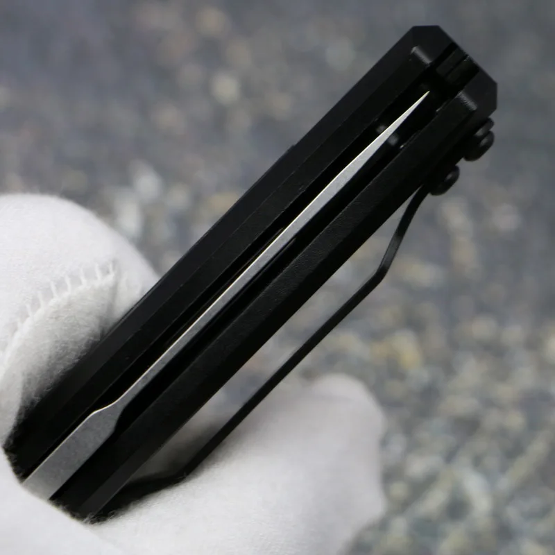 Складной нож KS7125 # ручка из искусственной кожи с алюминиевой ручкой карманный для