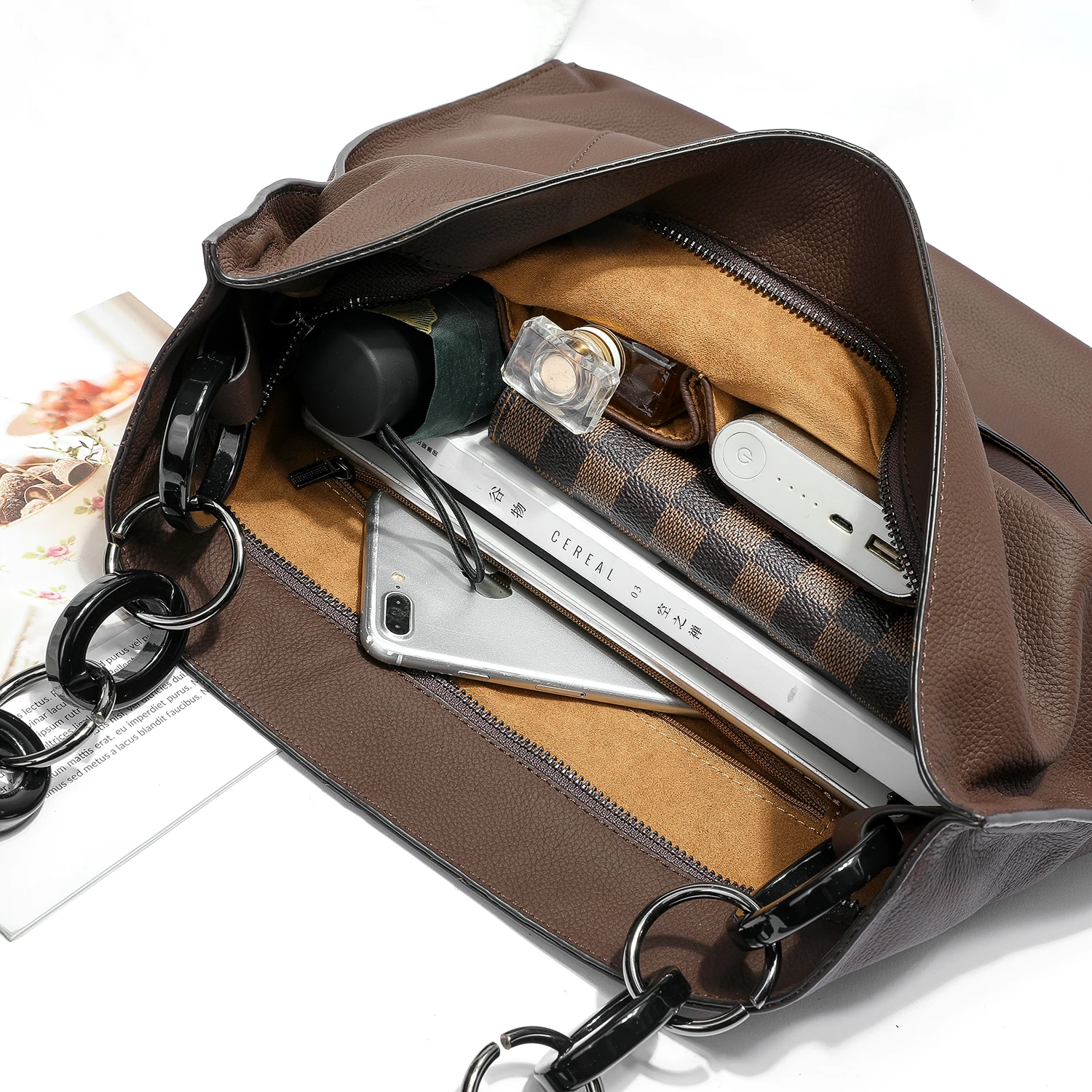 

Simple Casual Leather Women Shoulder Bag Brand Designer Genuine Leather Lady Handbags Commuter Bag Large Female Totes Bag