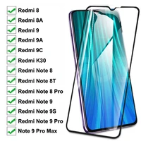9d tempered glass for xiaomi redmi 8 8a 9 9a 9c k30 screen protector redmi note 9s 8 8t 9 pro max safety protective glass film