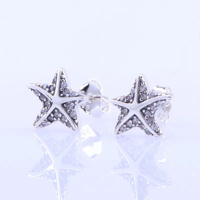 

Original 925 Silver Pan Earrings New set tropical Starfish Pan Earrings For Women Wedding Gift Fashion Jewelry