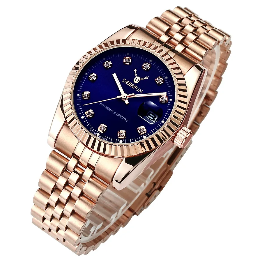 Швейцарские часы oyster perpetual Rolexable datejust MIYOTA, кварцевые мужские и женские часы из нержавеющей стали, классические часы reloj hombre - Цвет: ROL DJ15