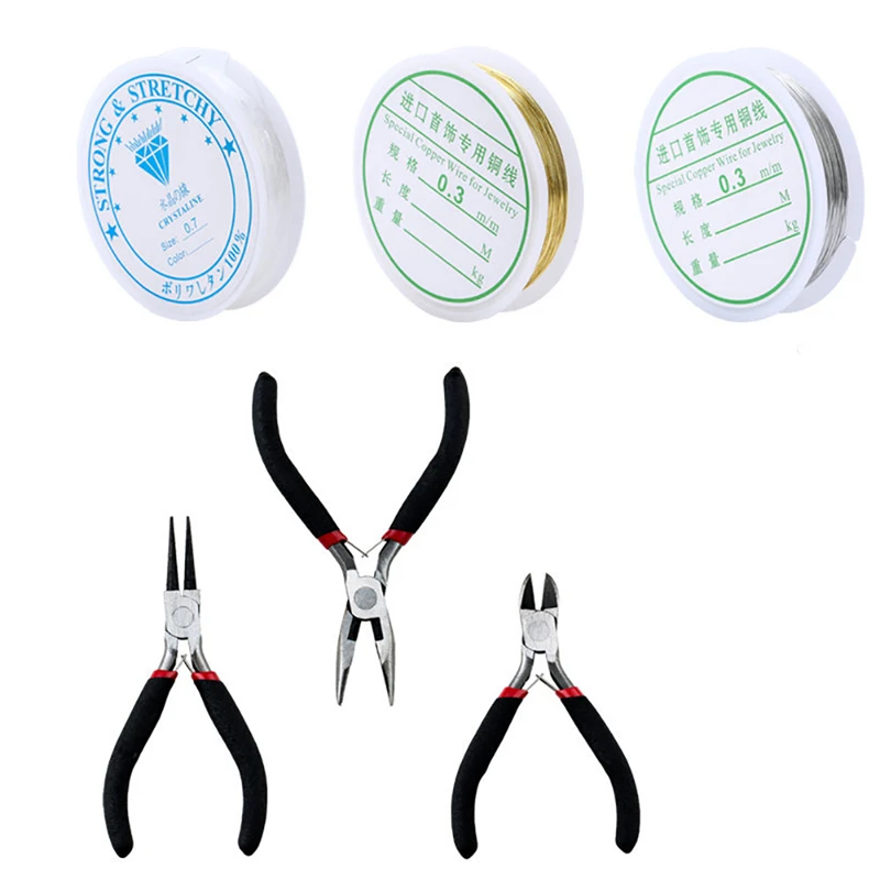 

DIY Earrings Jewelry Alloy Accessories Jewelry Findings Set Making Tools Copper Wire Open Jump Rings Earring Hook Supplies Kit